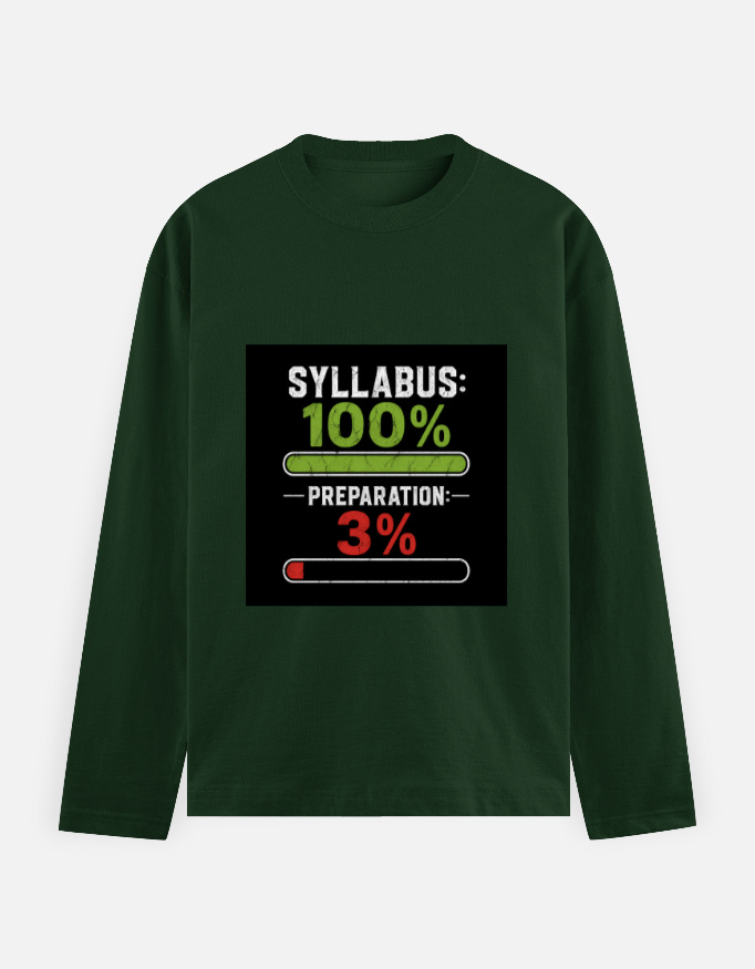 Syllabus 100% - Preparation 3% - Men's Full Sleeve T-Shirt - Image 14